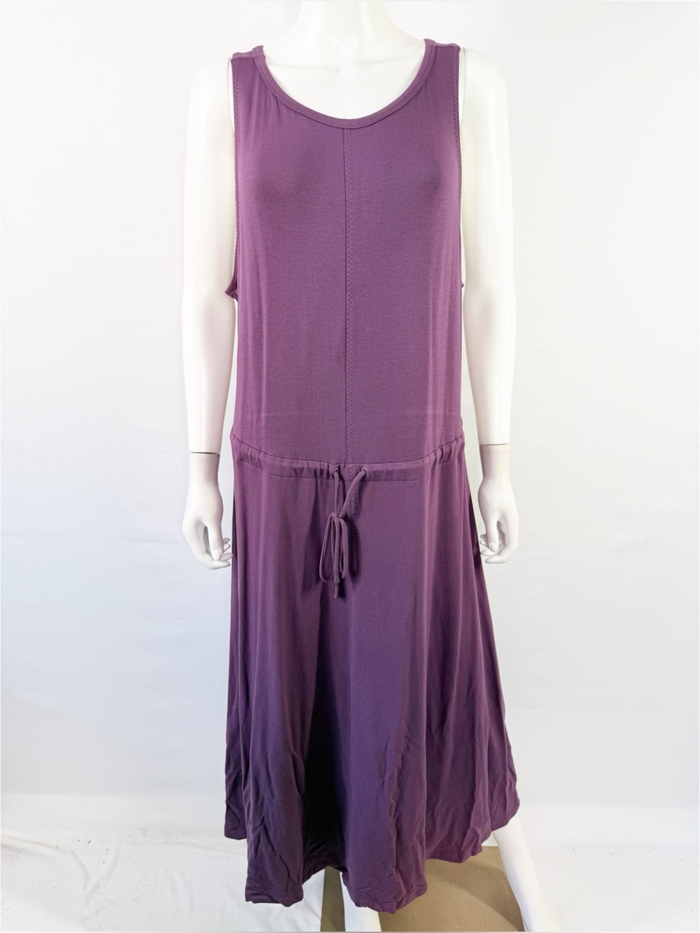 The Limited Signature Midi Dress Size XL Purple Plum Sleeveless Drawstring NEW
